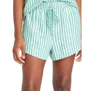 Universal Thread Green Striped Drawstring Women’s Shorts